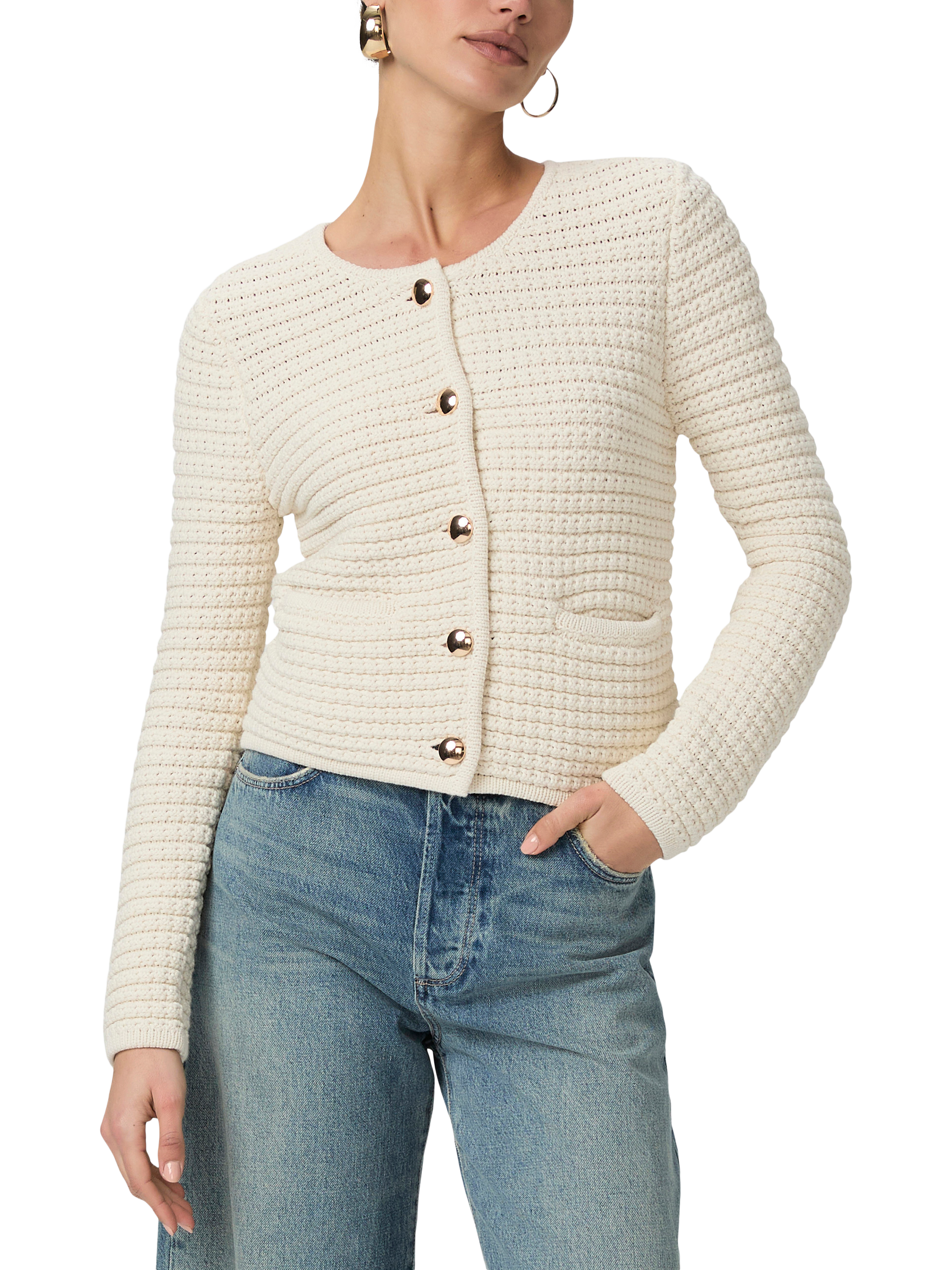 PAIGE Oberon Knit Cardigan, Ivory