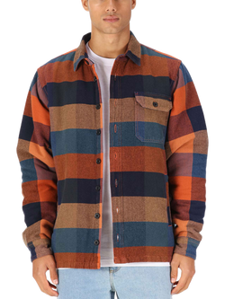 LUKE 1977 Bala 4000 Check Shacket, Copper Orange
