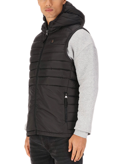 LUKE 1977 Bubbla Hood 2000 Padded Gilet - view 2, Black