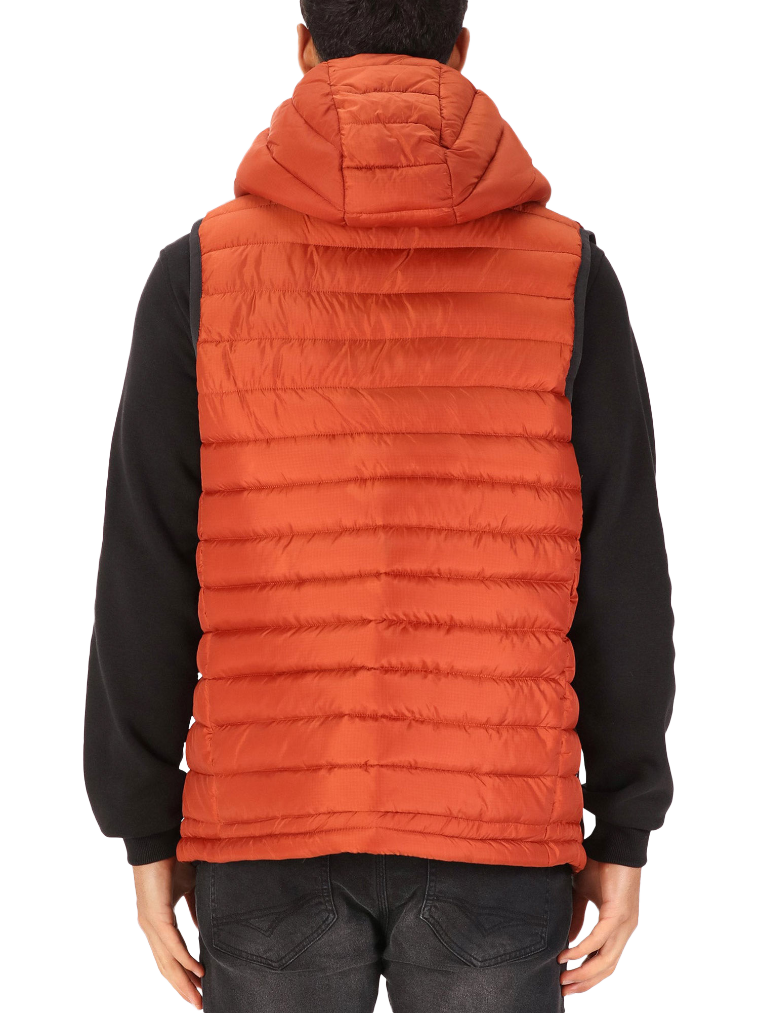 Product image 2 of 6, which shows LUKE 1977 Bubbla Hood 2000 Padded Gilet, Copper Orange, XS