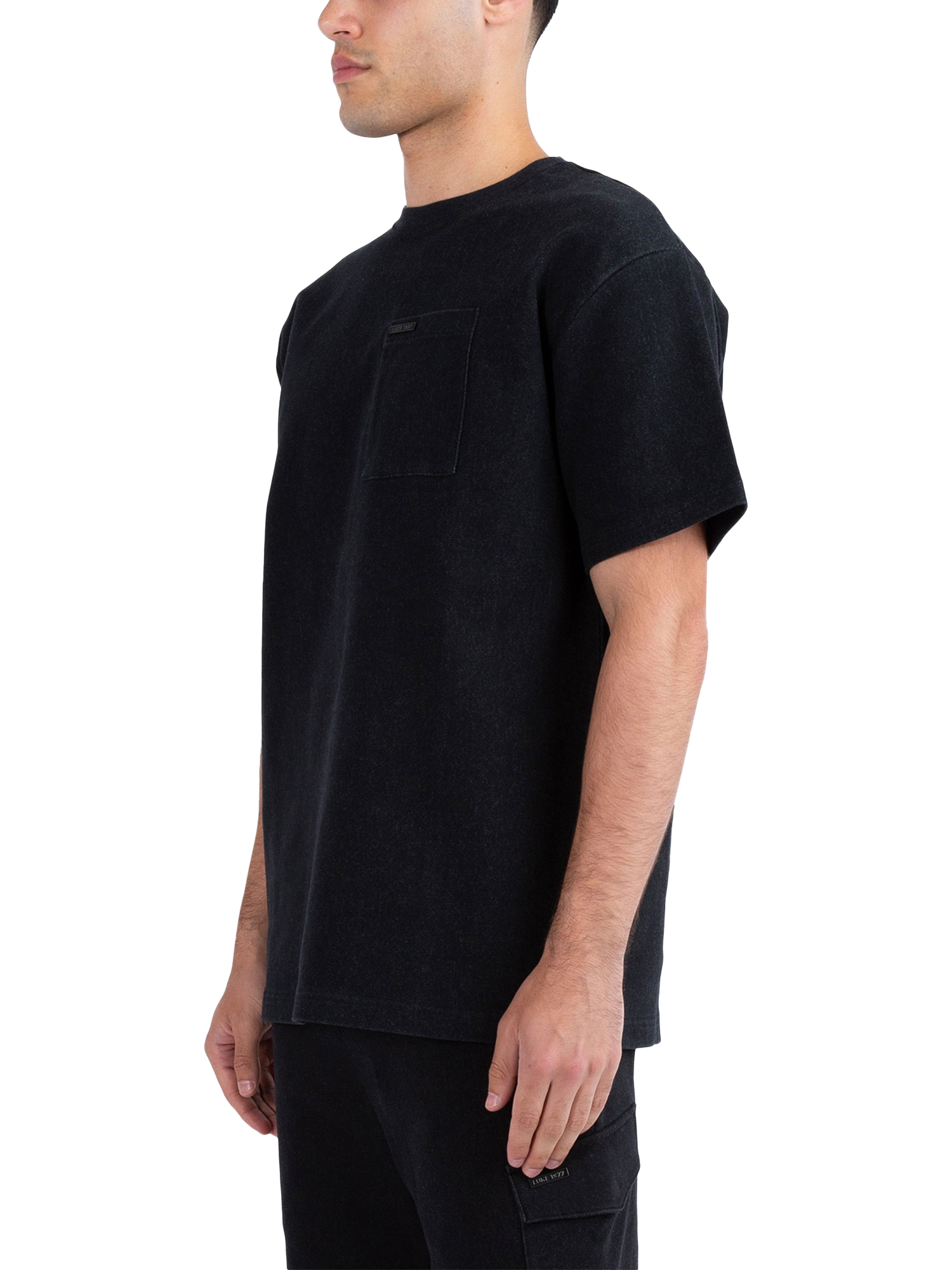 Product image 3 of 6, which shows LUKE 1977 Gitano Cotton Blend Regular Fit T-Shirt, Dark Charcoal, XS