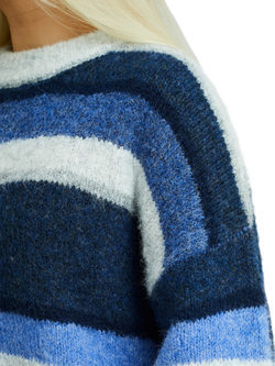 A-VIEW Patrisia Stripe Jumper, Blue/Navy - view 2, Blue/Navy