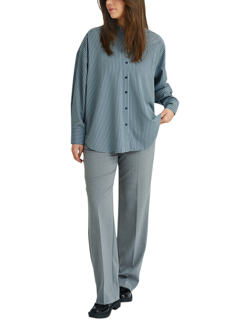 Product image 1 of 4, which shows A-VIEW Leila Stripe Shirt, Navy Blue, 12