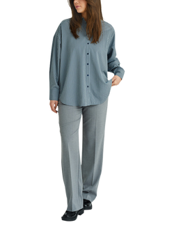 A-VIEW Leila Stripe Shirt, Navy Blue, Navy Blue