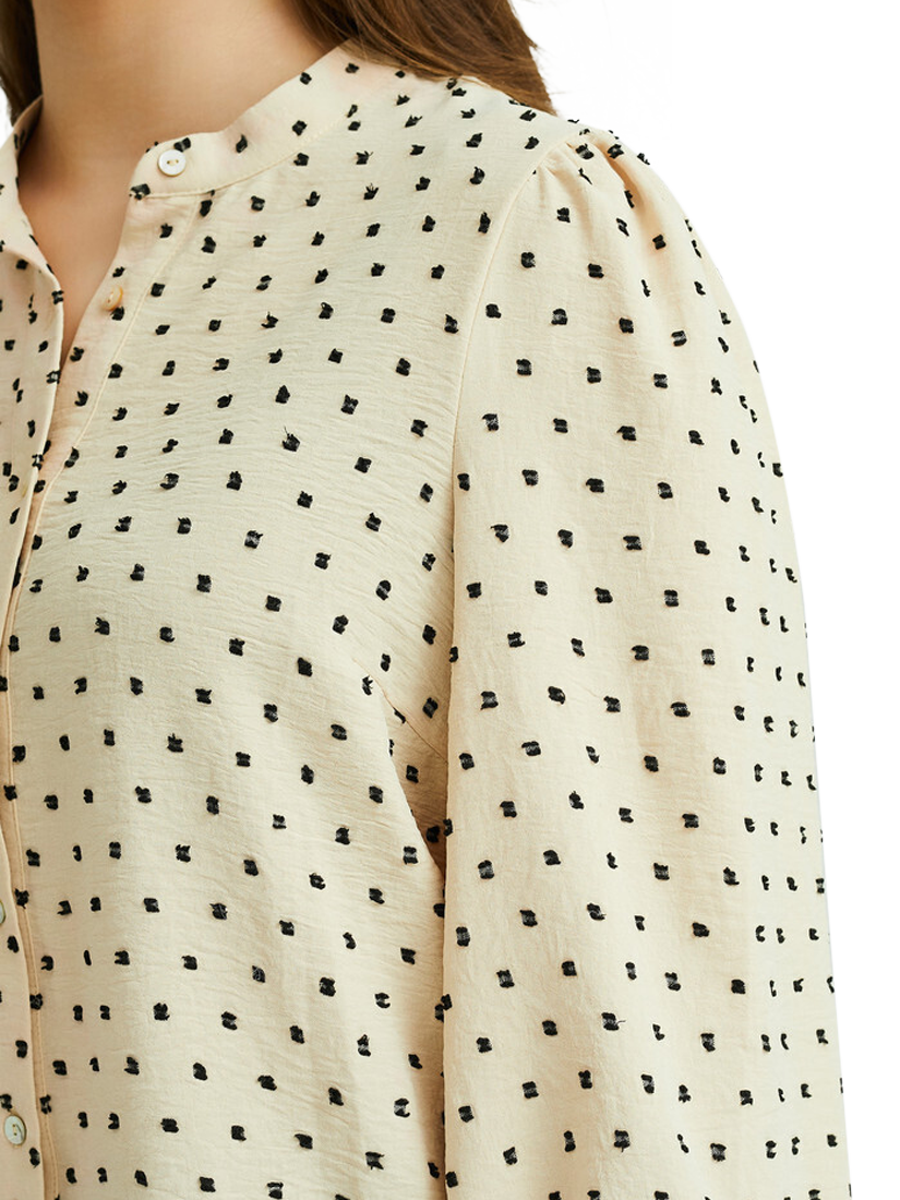 Product image 2 of 4, which shows A-VIEW Vanessa Polka Dot Shirt, Light Beige/Multi, 10