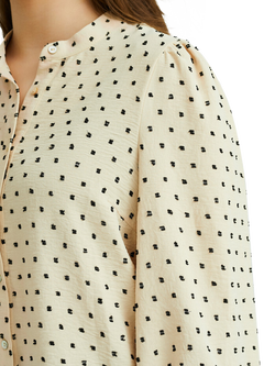 A-VIEW Vanessa Polka Dot Shirt, Light Beige/Multi - view 2, Light Beige/Multi