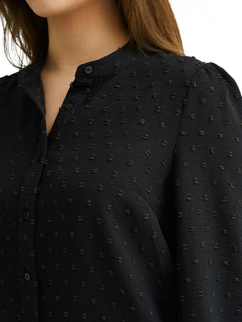Product image 2 of 4, which shows A-VIEW Vanessa Polka Dot Shirt, Black, 8