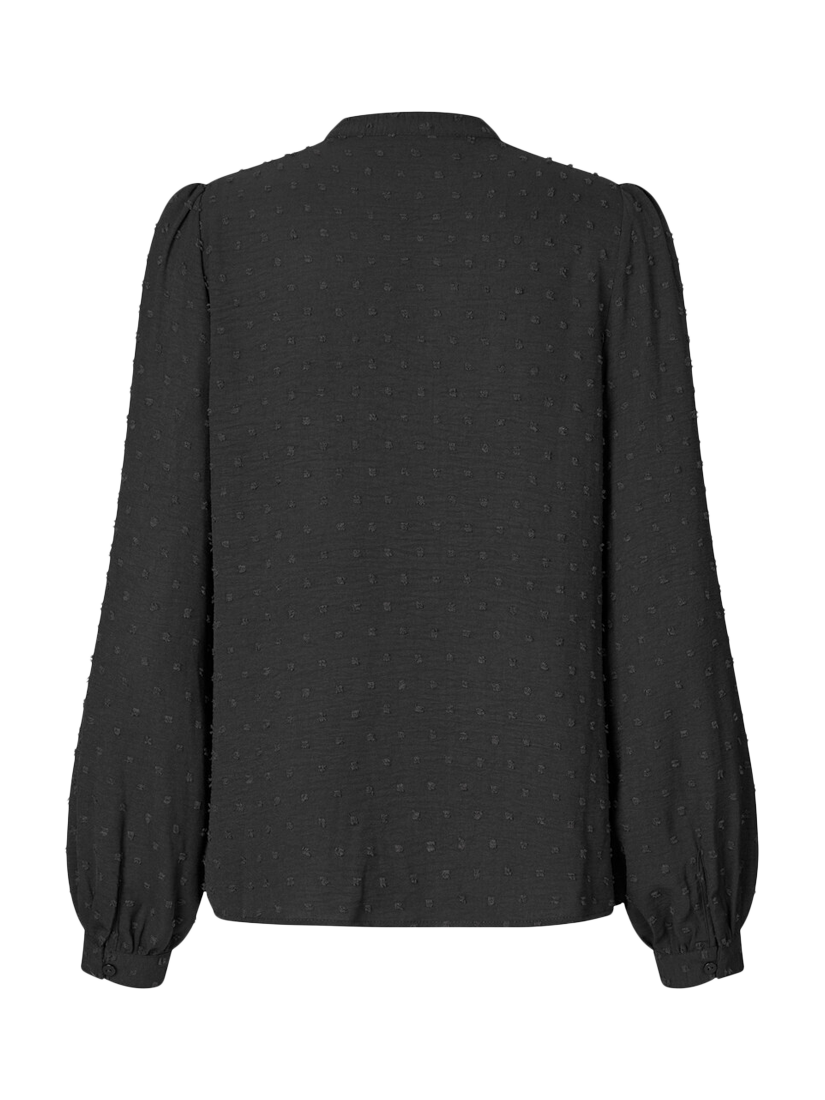 Product image 4 of 4, which shows A-VIEW Vanessa Polka Dot Shirt, Black, 8