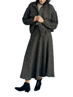 A-VIEW Catie Herringbone Skirt, Brown/Multi, Brown/Multi