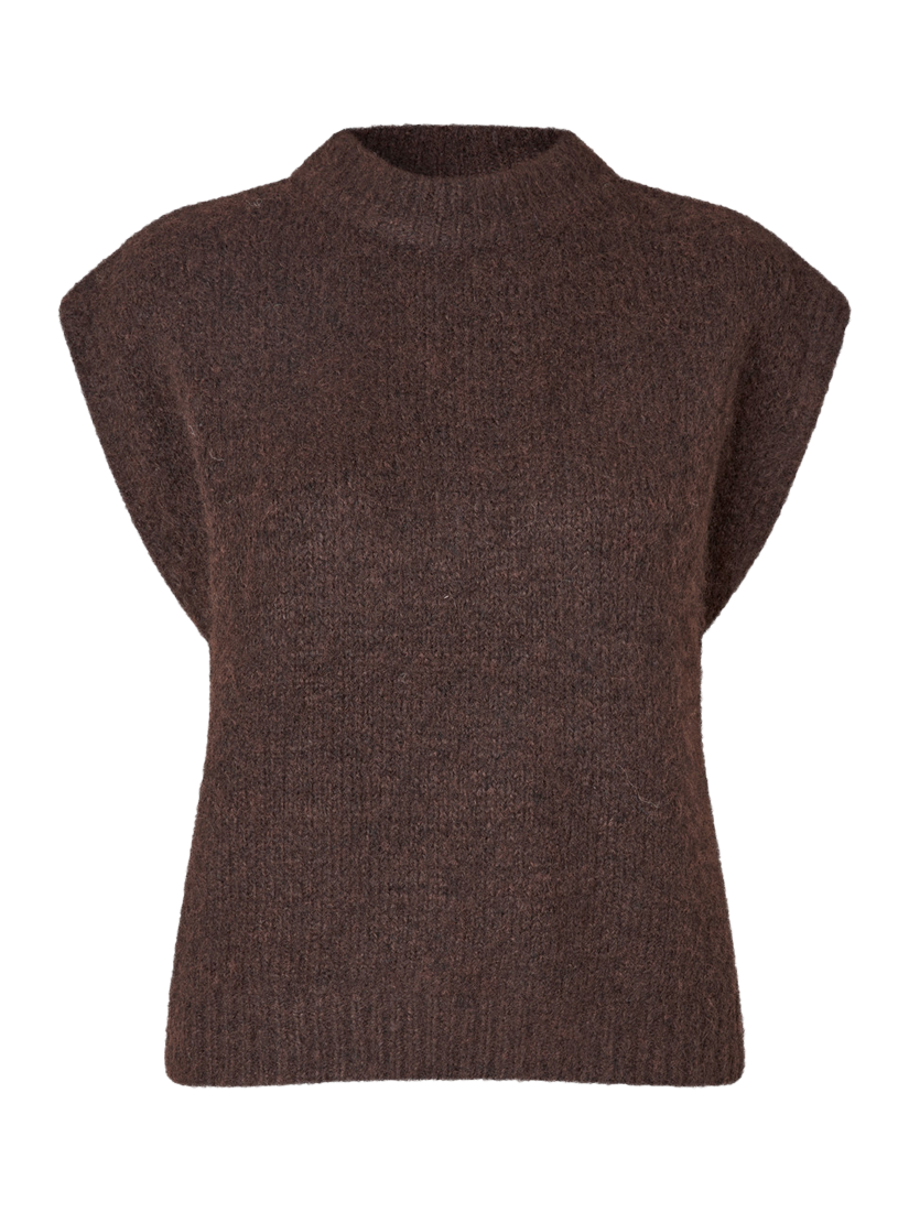 Product image 1 of 2, which shows A-VIEW Patrisia Short Sleeve Jumper, Dark Brown, XS