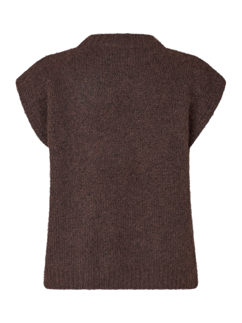Product image 2 of 2, which shows A-VIEW Patrisia Short Sleeve Jumper, Dark Brown, XS
