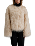 Malina Manda Faux Fur Jacket, Vanilla