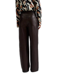 Malina Felise Leather Trousers, Chocolate