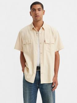 Levi's Cotton Regular Fit Western Shirt, Ecru, Ecru