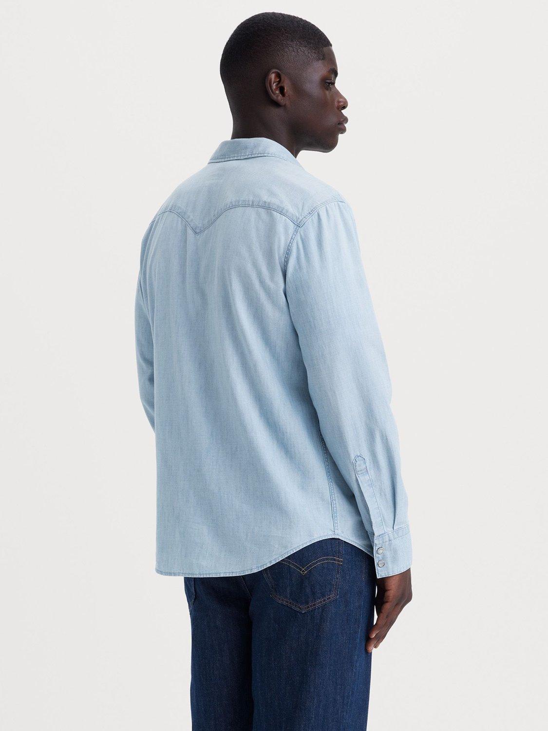 Product image 2 of 3, which shows Levi's Barstow Denim Shirt, Indigo, Burnett Light, S