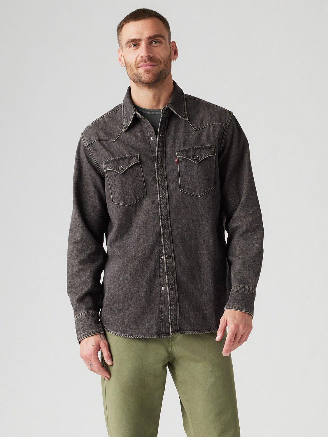 Product image 1 of 3, which shows Levi's Western Denim Shirt, Washed Black, S