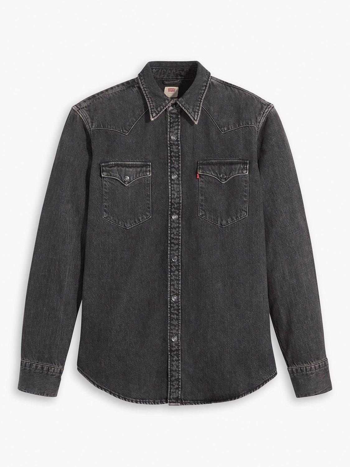 Product image 3 of 3, which shows Levi's Western Denim Shirt, Washed Black, S