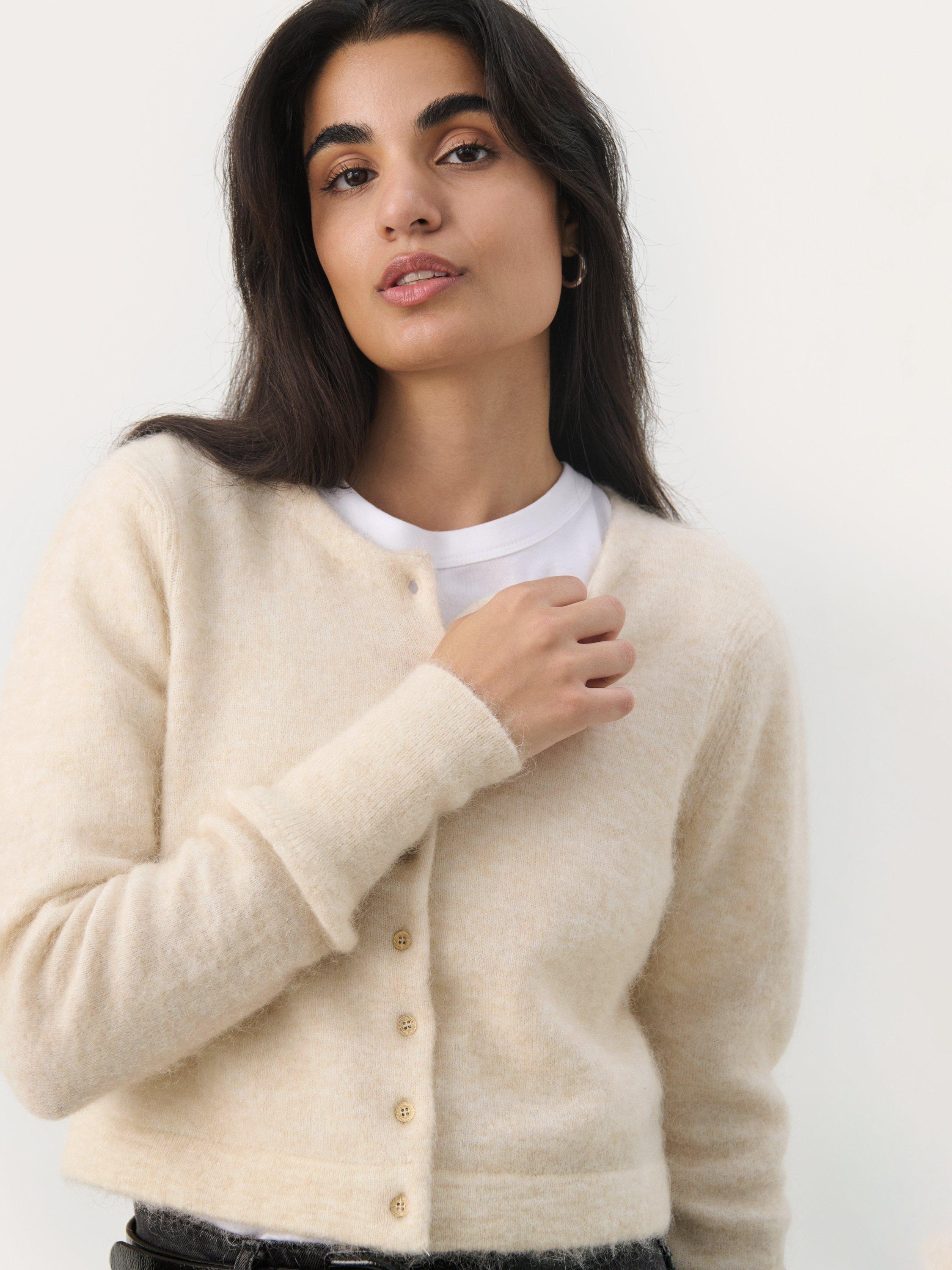 Product image 4 of 6, which shows Part Two Mathilde Slim Fit Cardigan, French Oak Melange, L