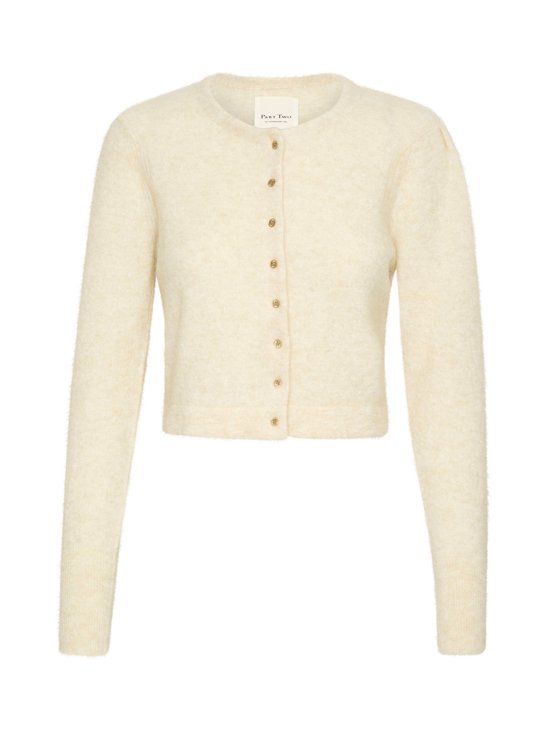 Product image 5 of 6, which shows Part Two Mathilde Slim Fit Cardigan, French Oak Melange, L