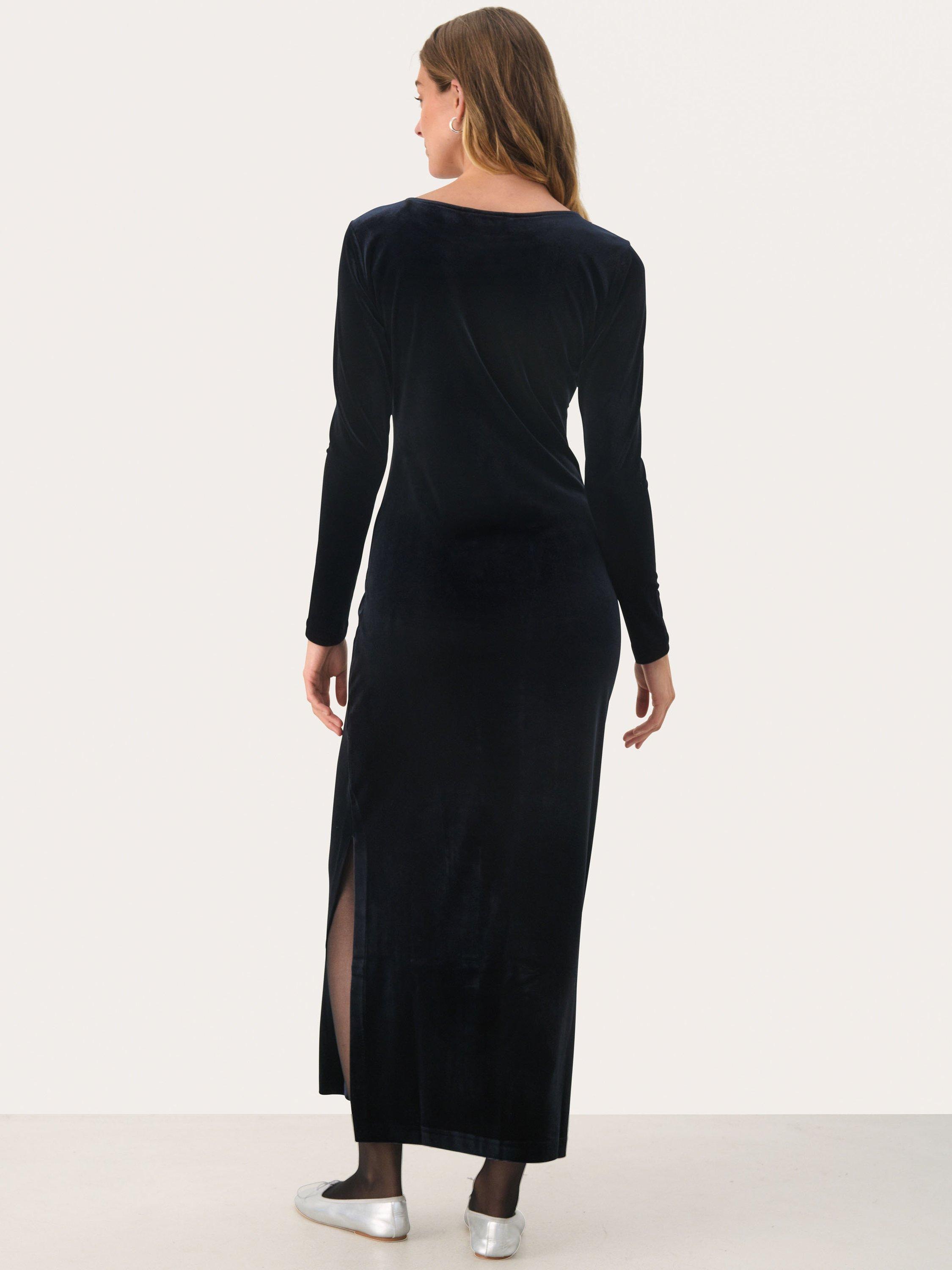 Product image 2 of 6, which shows Part Two Dida Velvet Maxi Dress, Dark Navy, S