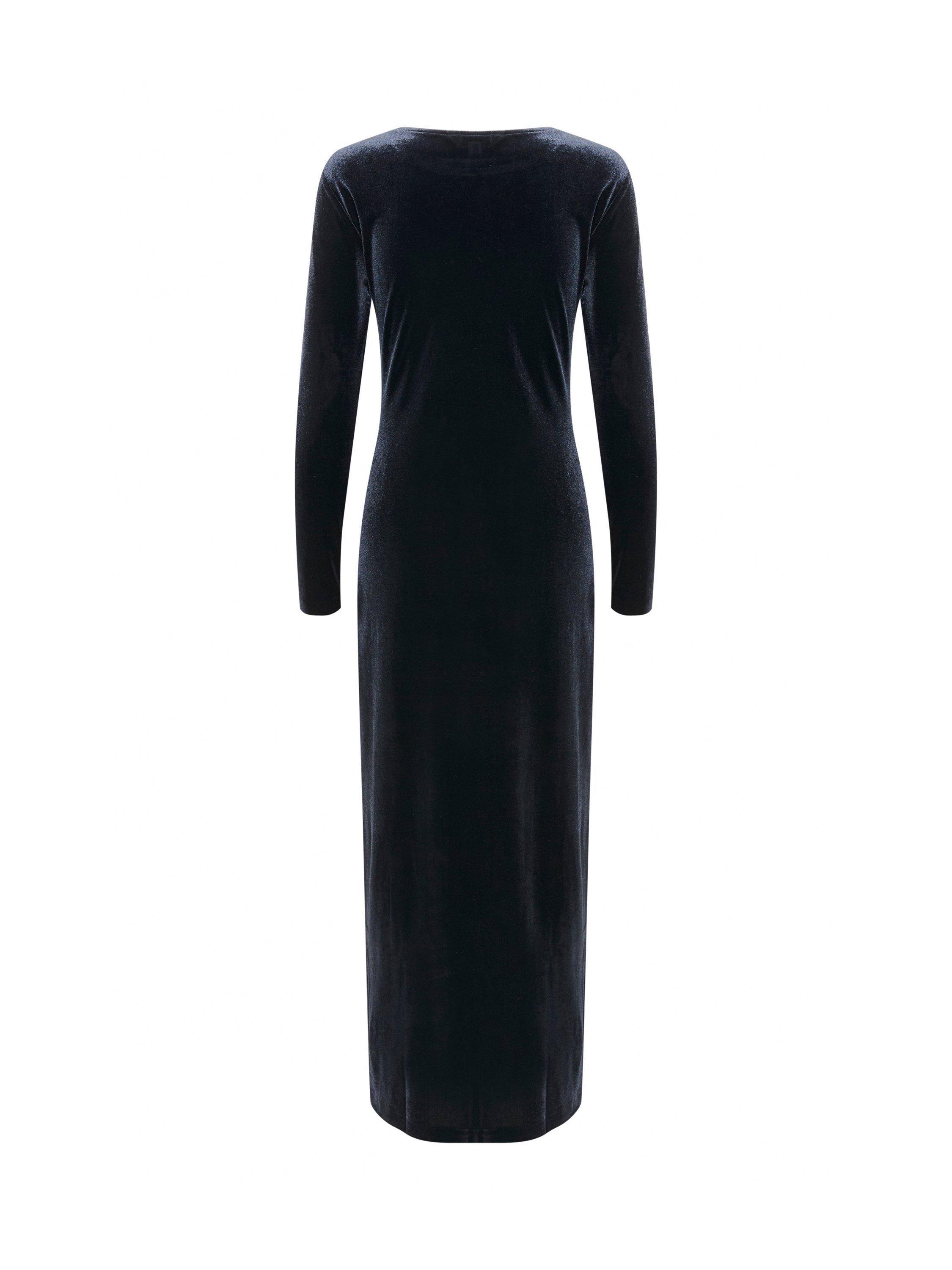 Product image 6 of 6, which shows Part Two Dida Velvet Maxi Dress, Dark Navy, S