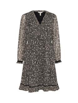 Part Two Munya Floral Dress, Black, Black