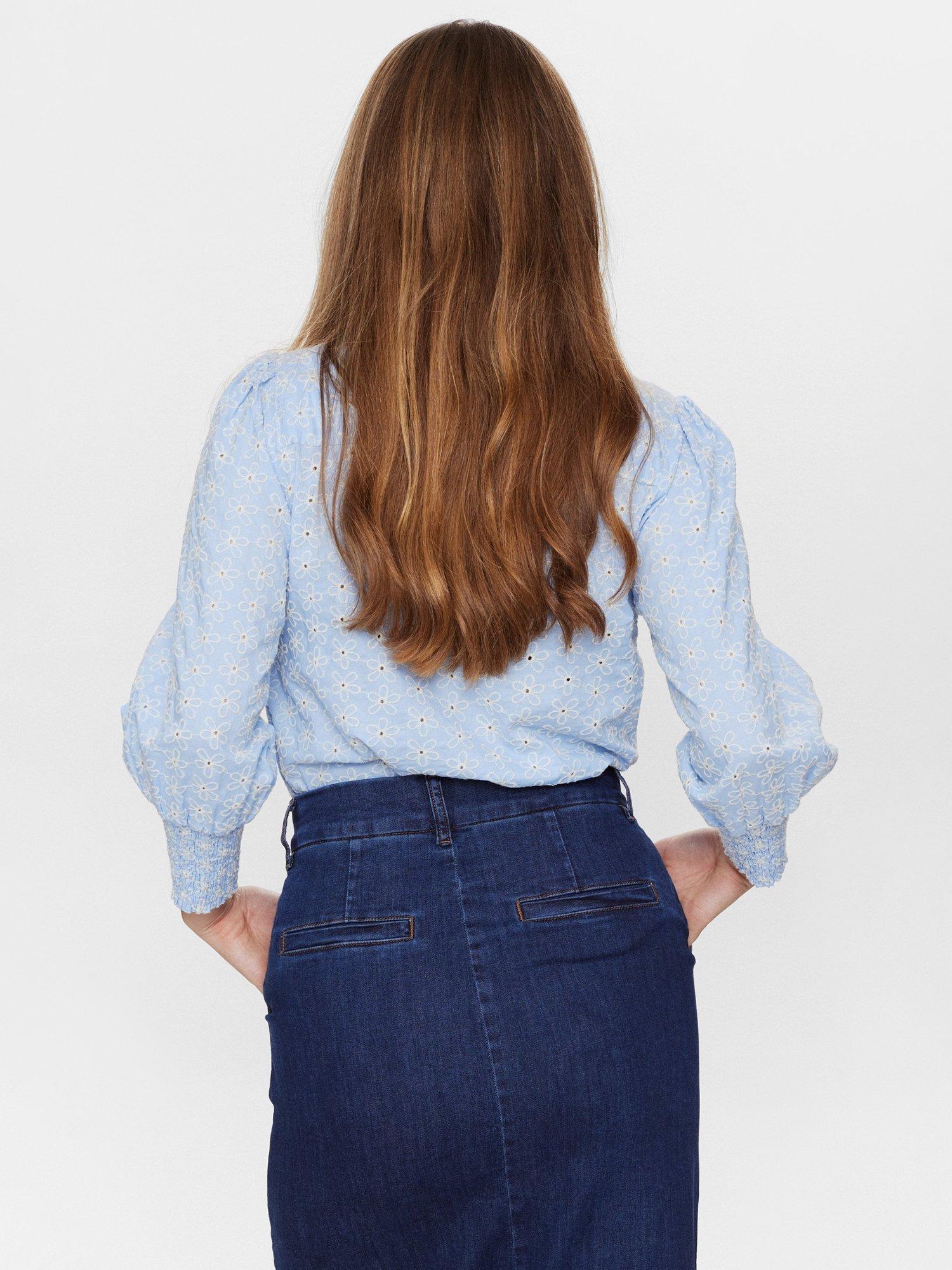 Product image 2 of 7, which shows Numph Amber Denim Skirt, Dark Blue, 38