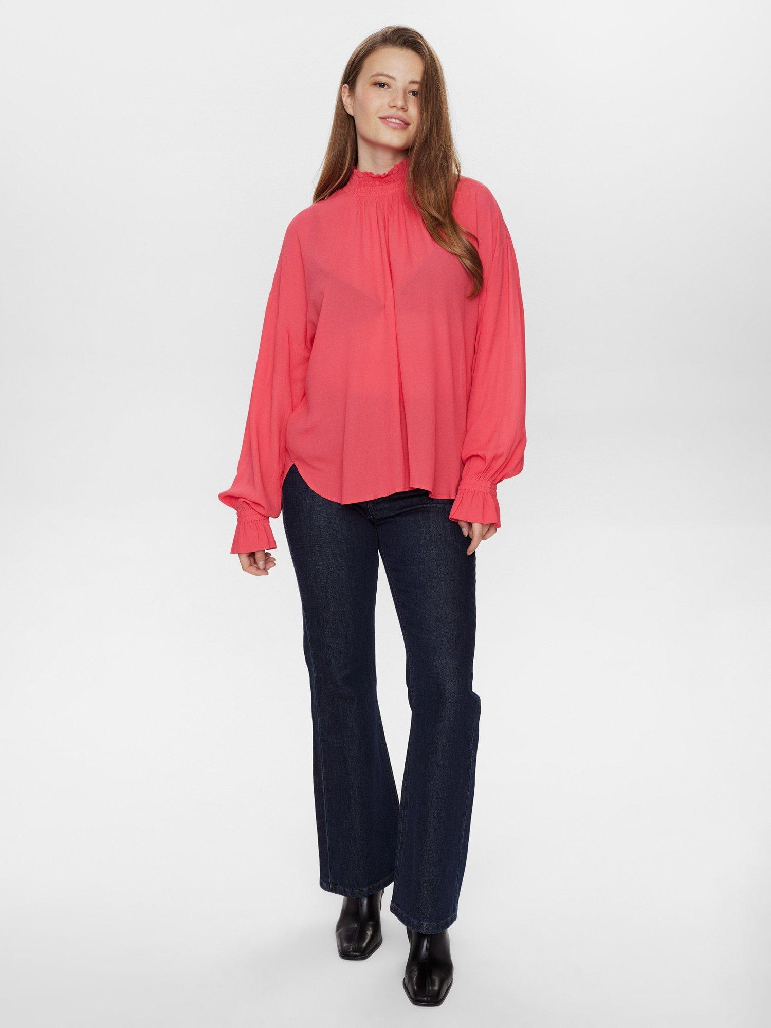 Product image 3 of 7, which shows Numph Nudaria Long Sleeve Shirt, Pink, 34