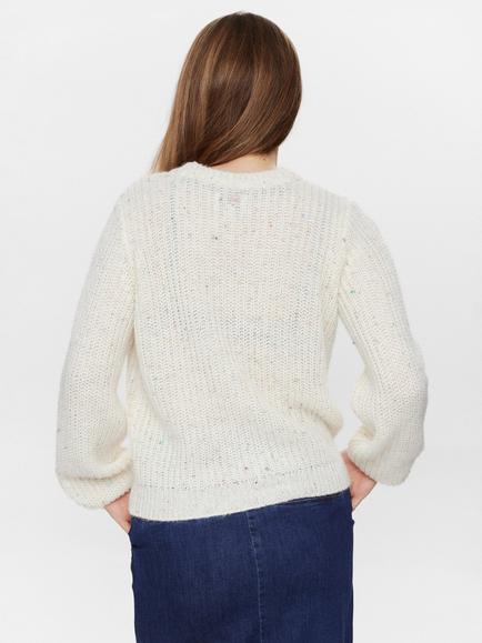 Numph Numilani V-Neck Cardigan, Ivory - view 2, Ivory