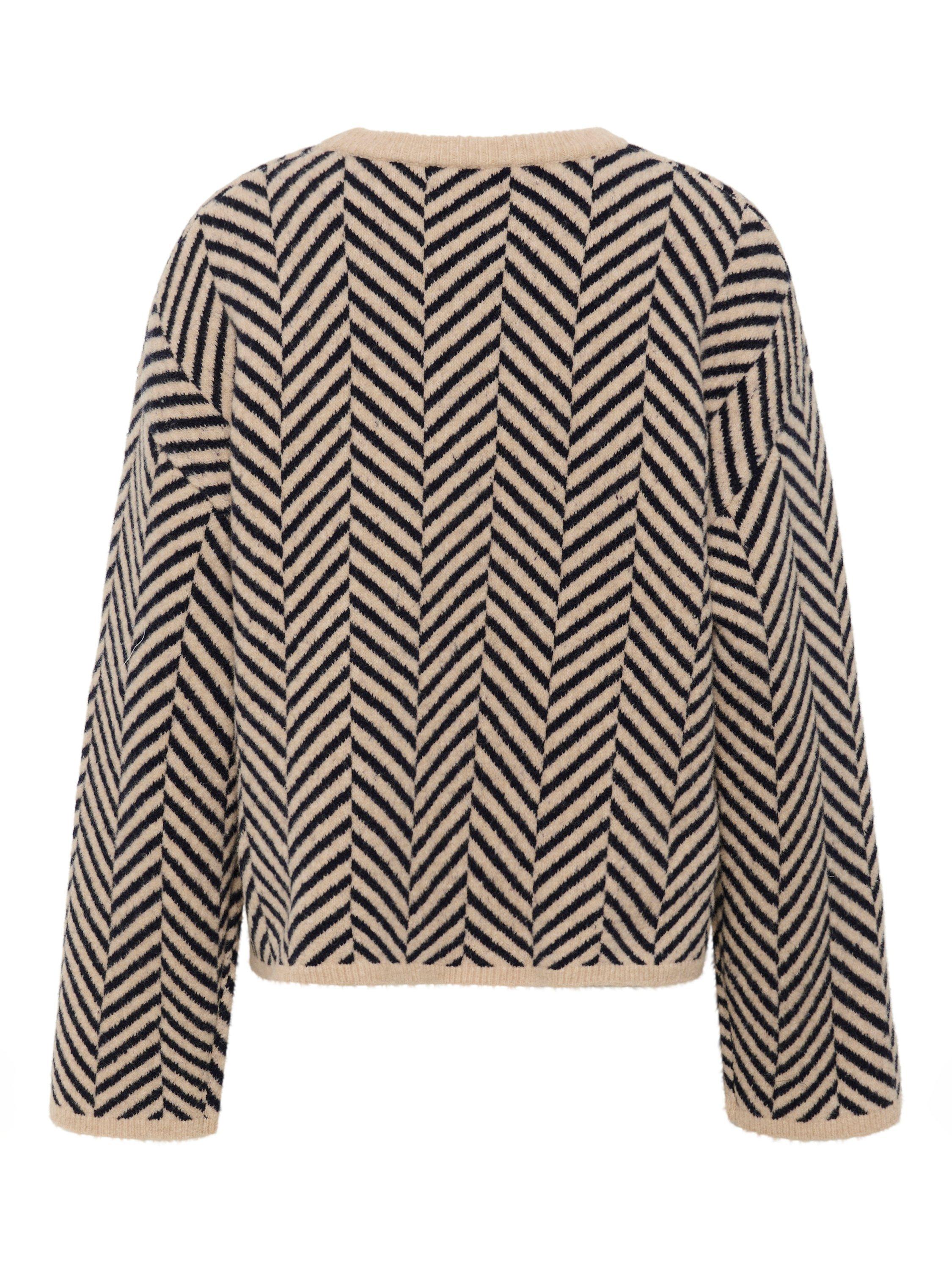 Product image 6 of 6, which shows Part Two Lesly Herringbone Wool Rich Jumper, French Oak, XS