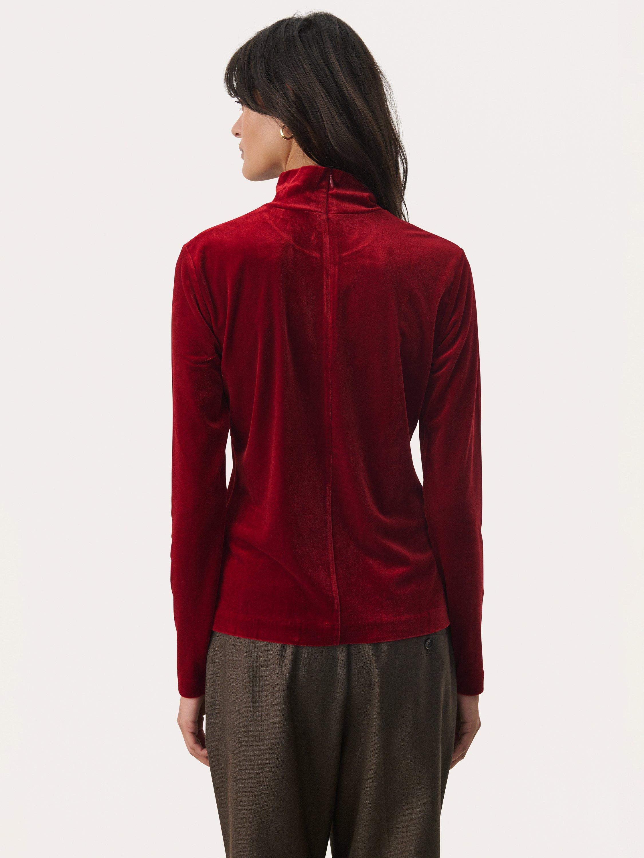 Product image 2 of 6, which shows Part Two Mone Roll Neck Jumper, Rhythmic Red, XS