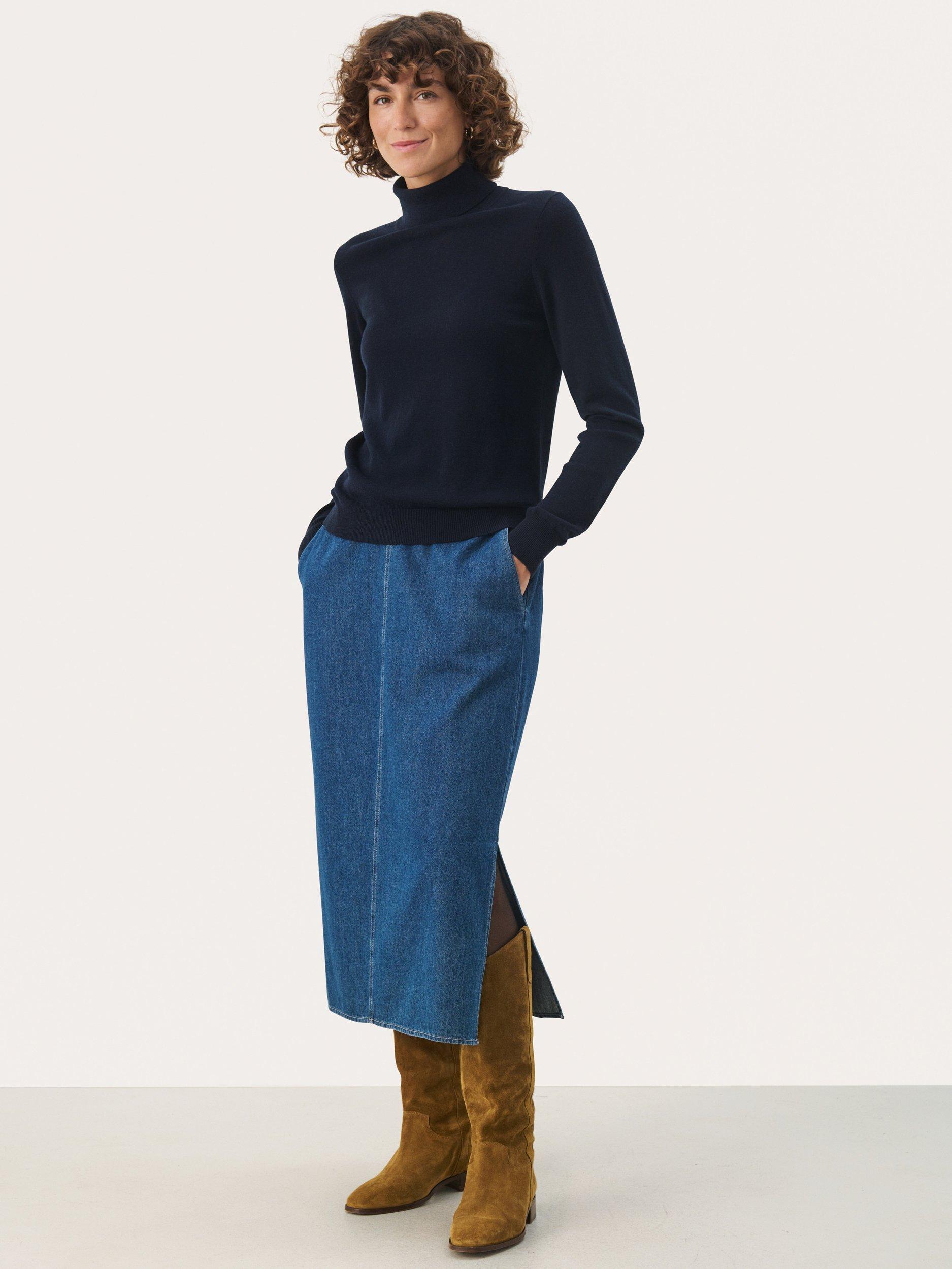 Product image 4 of 6, which shows Part Two Riahs Slim Fit Wool Rich Jumper, Night Sky, M