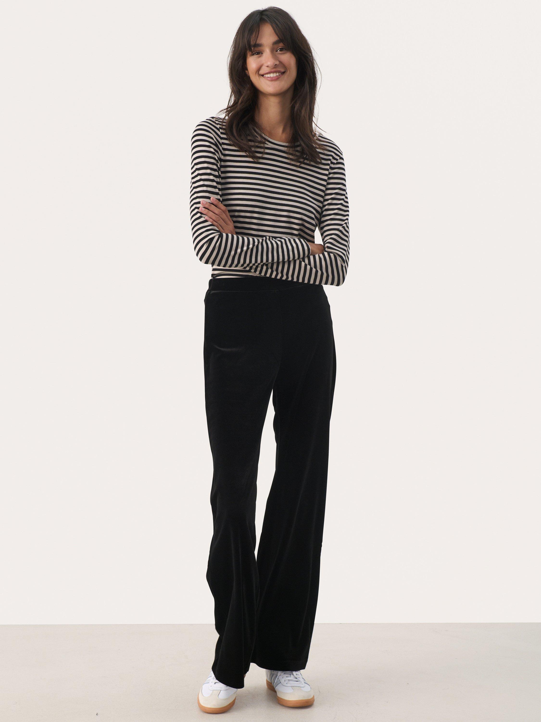 Product image 3 of 6, which shows Part Two Dorellas Straight Trousers, Black, L
