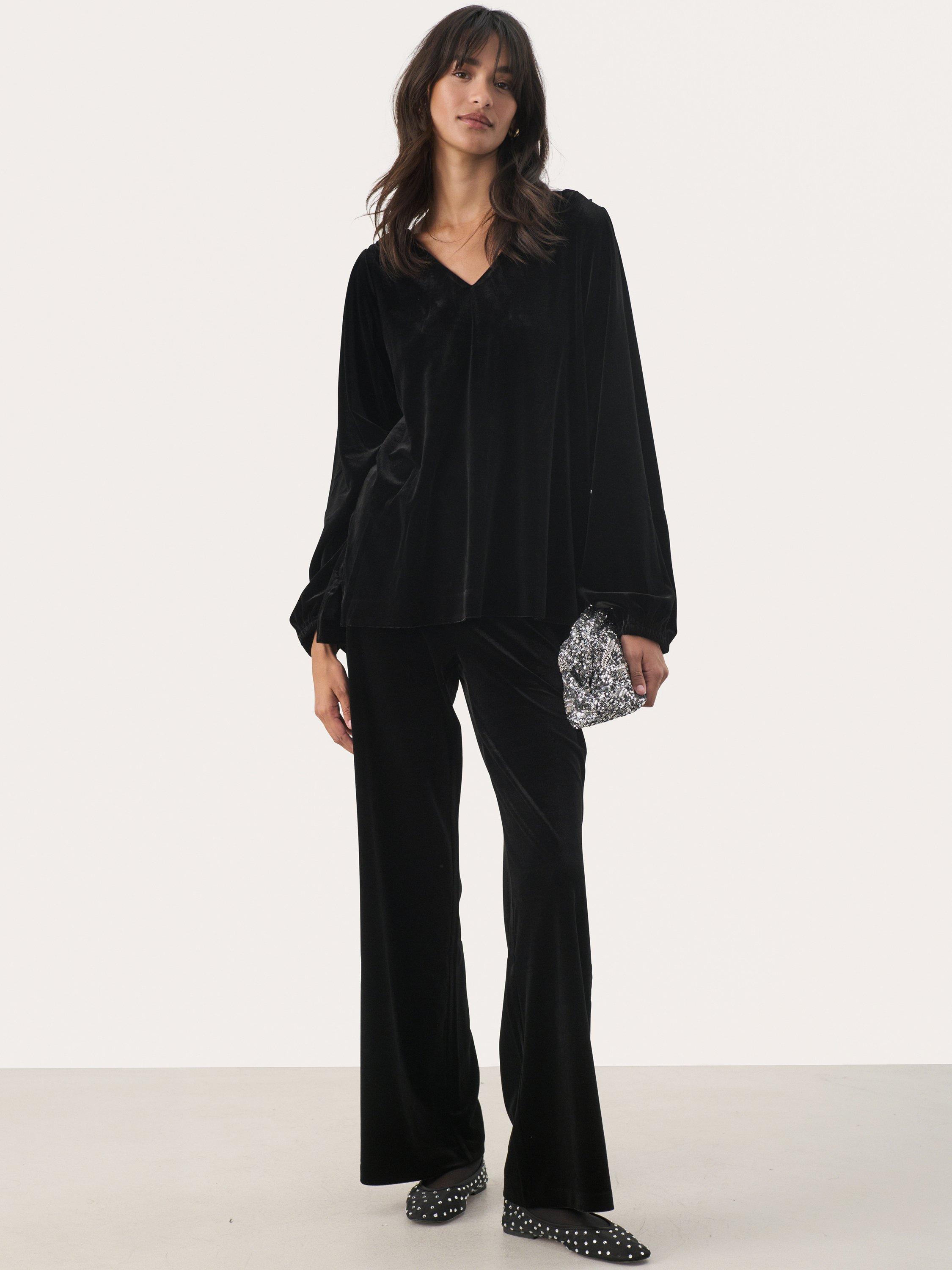 Product image 4 of 6, which shows Part Two Dorellas Straight Trousers, Black, L