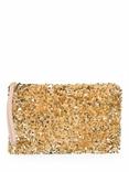 Part Two Denia Sequin Pouch Clutch Bag, Gold