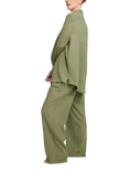 Nudea Organic Cotton Pyjama Shirt, Olive Green