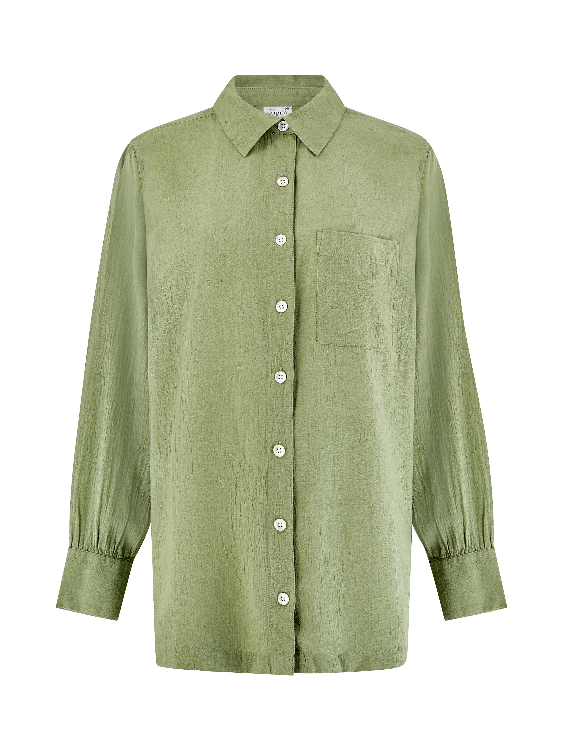Product image 5 of 5, which shows Nudea Organic Cotton Pyjama Shirt, Olive Green, XS
