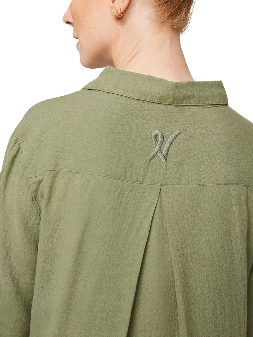 Product image 3 of 5, which shows Nudea Organic Cotton Maxi Nightshirt, Olive Green, XS