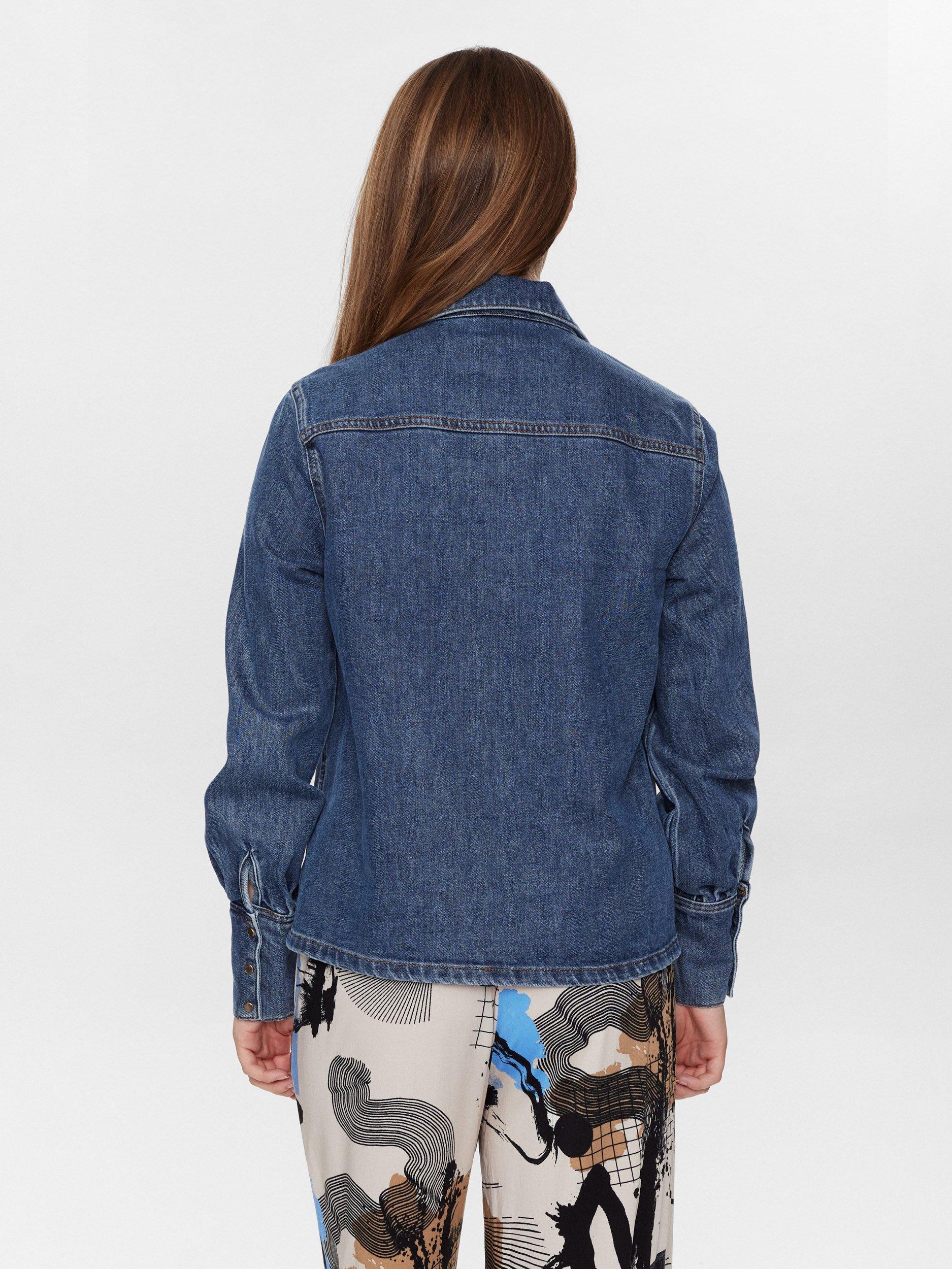 Product image 2 of 7, which shows Numph Toronto Denim Shirt, Dark Blue, 36
