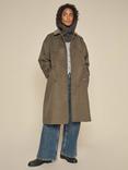 MOS MOSH Venice Wool Blend Coat, Grey Melange, Forest Night