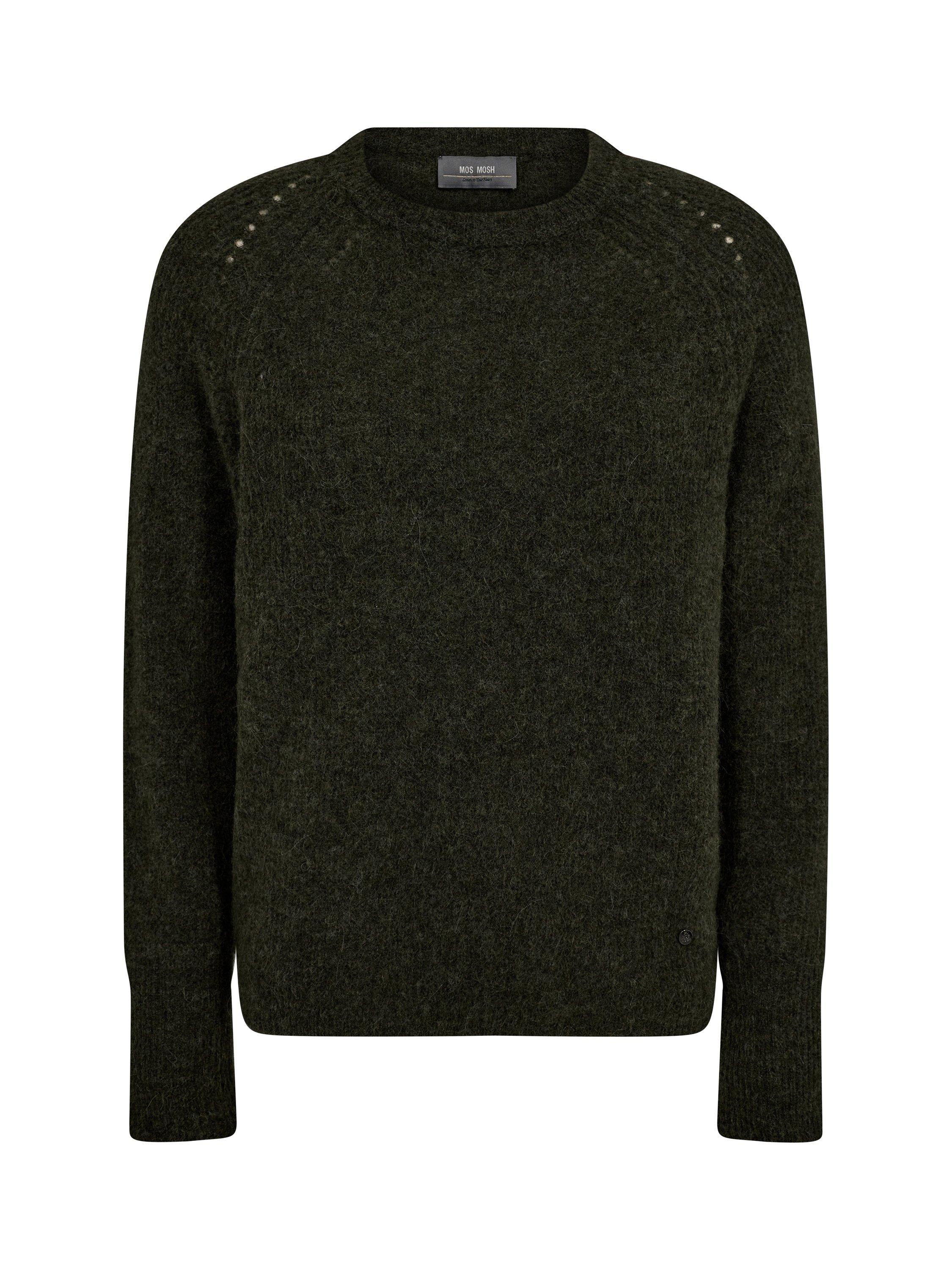 Product image 3 of 4, which shows MOS MOSH Tammy Thora Alpaca Wool Blend Fluffy Jumper, Grape Leaf, XS