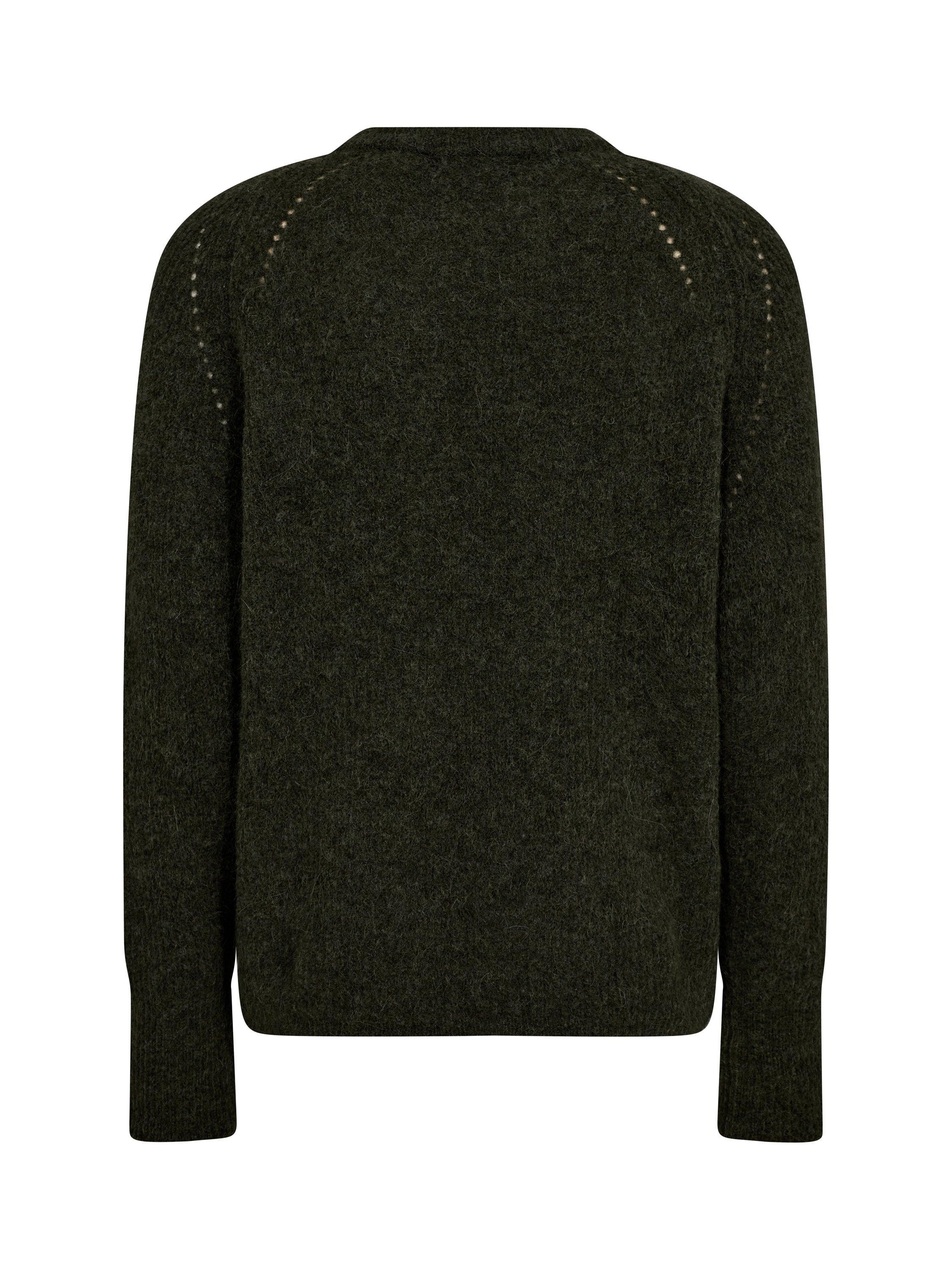 Product image 4 of 4, which shows MOS MOSH Tammy Thora Alpaca Wool Blend Fluffy Jumper, Grape Leaf, XS