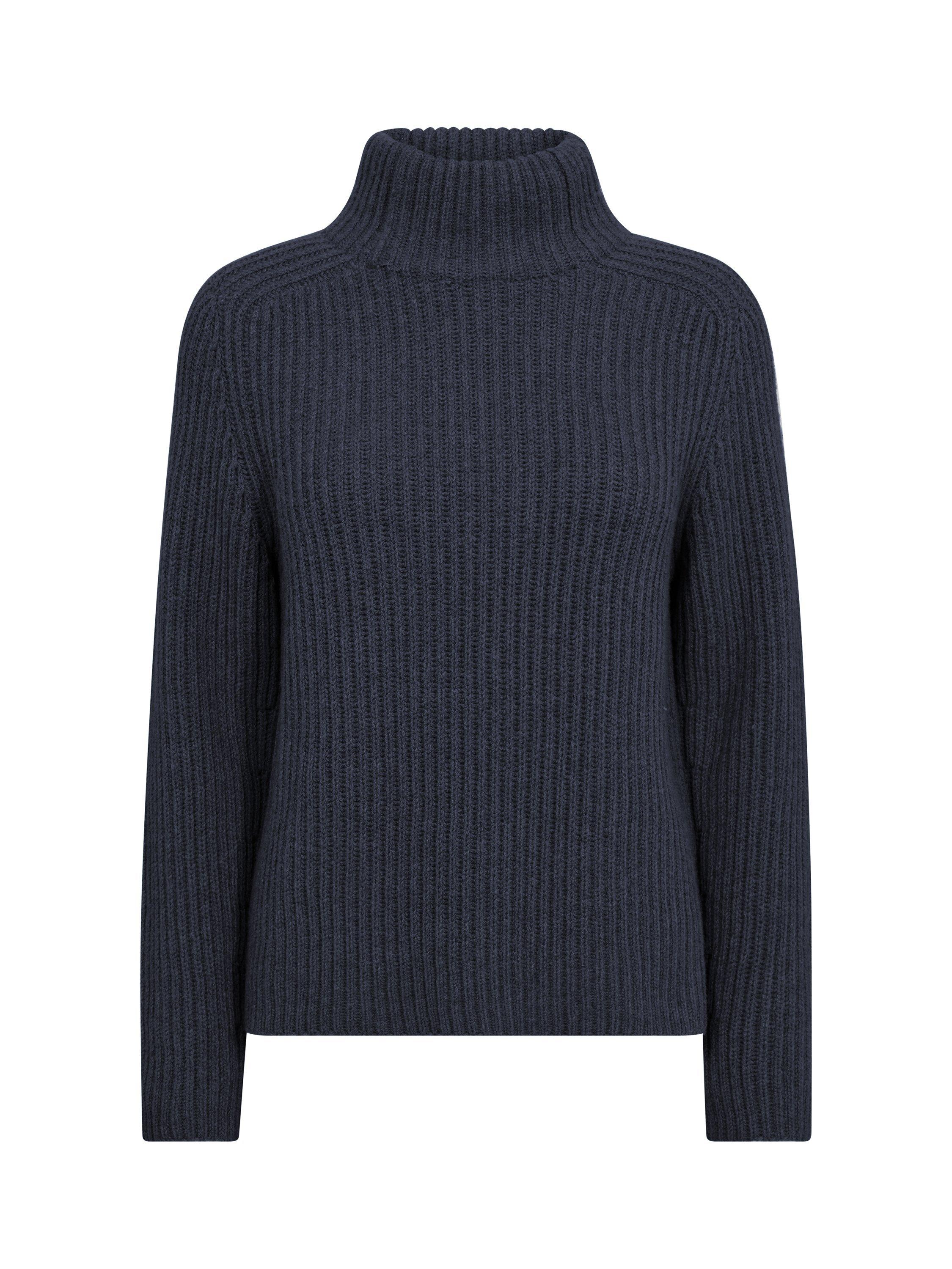 Product image 2 of 3, which shows MOS MOSH Thyra Pure Wool Jumper, Salute Navy, XS