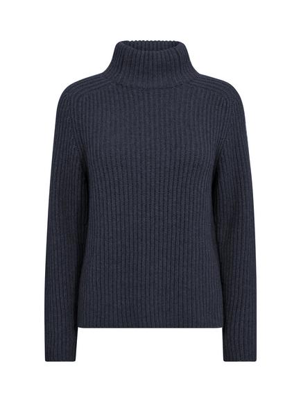 MOS MOSH Thyra Pure Wool Jumper - view 2, Salute Navy