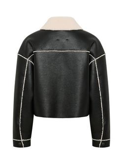 Soaked In Luxury Loise Faux Leather Jacket, Black - view 2, Black