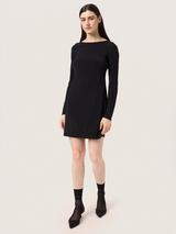 Reiss Keeva Beaded Cowl Neck Mini Dress, Dark Blue