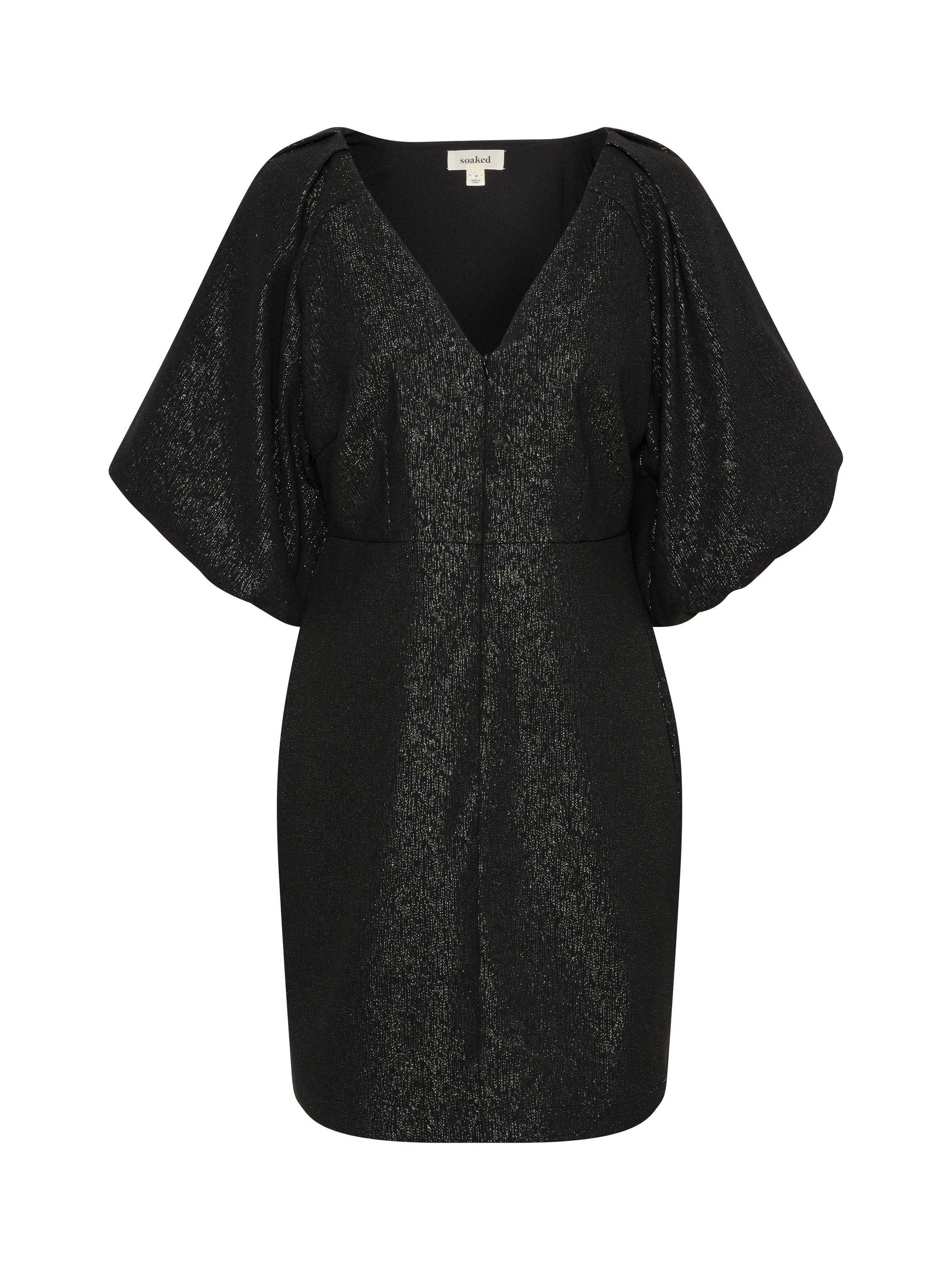 Product image 1 of 4, which shows Soaked In Luxury Cahlina Sparkle Cocktail Dress, Gun Metal, XS