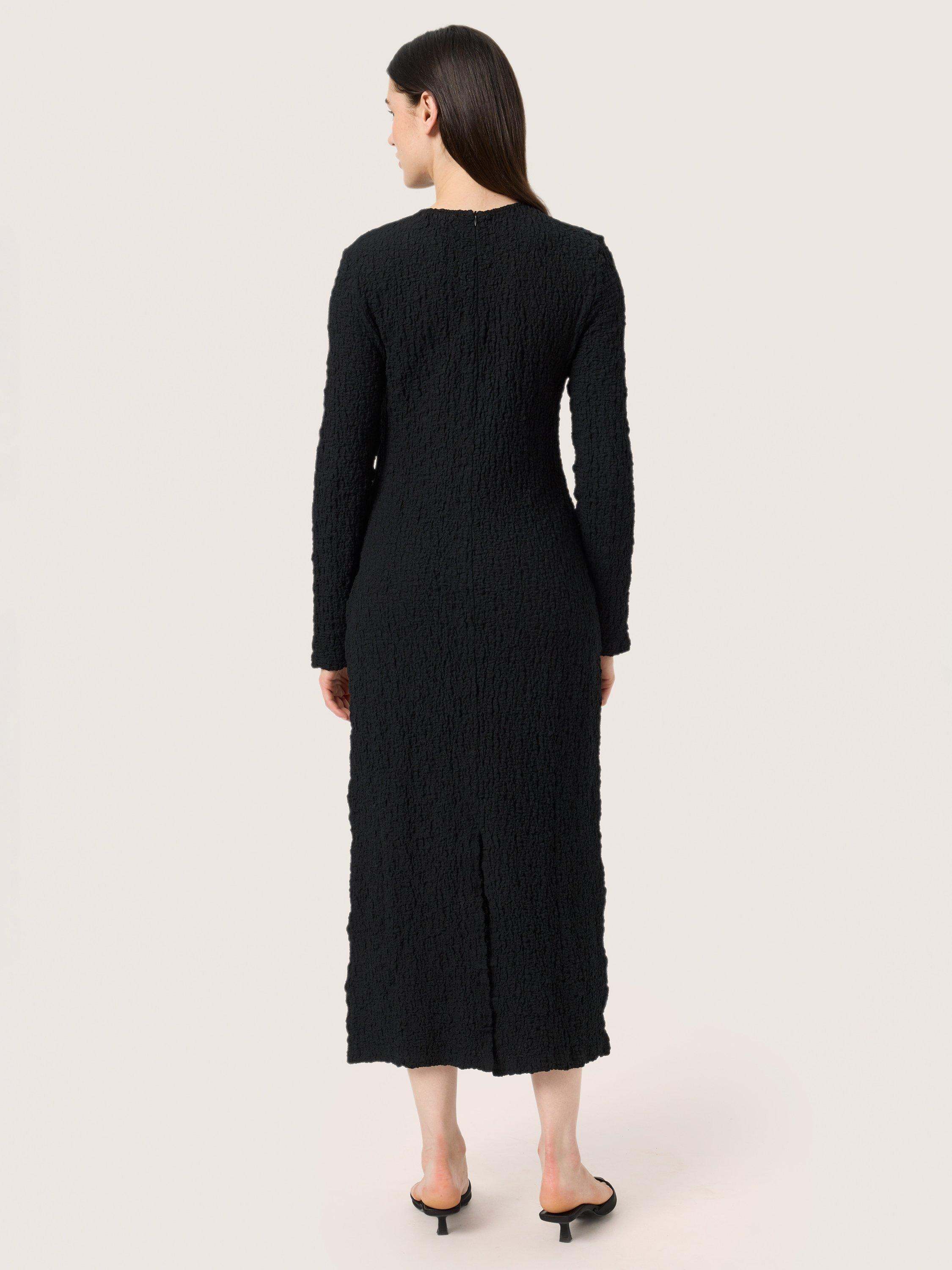 Product image 2 of 4, which shows Soaked In Luxury Dauphine Textured Dress, Black, S
