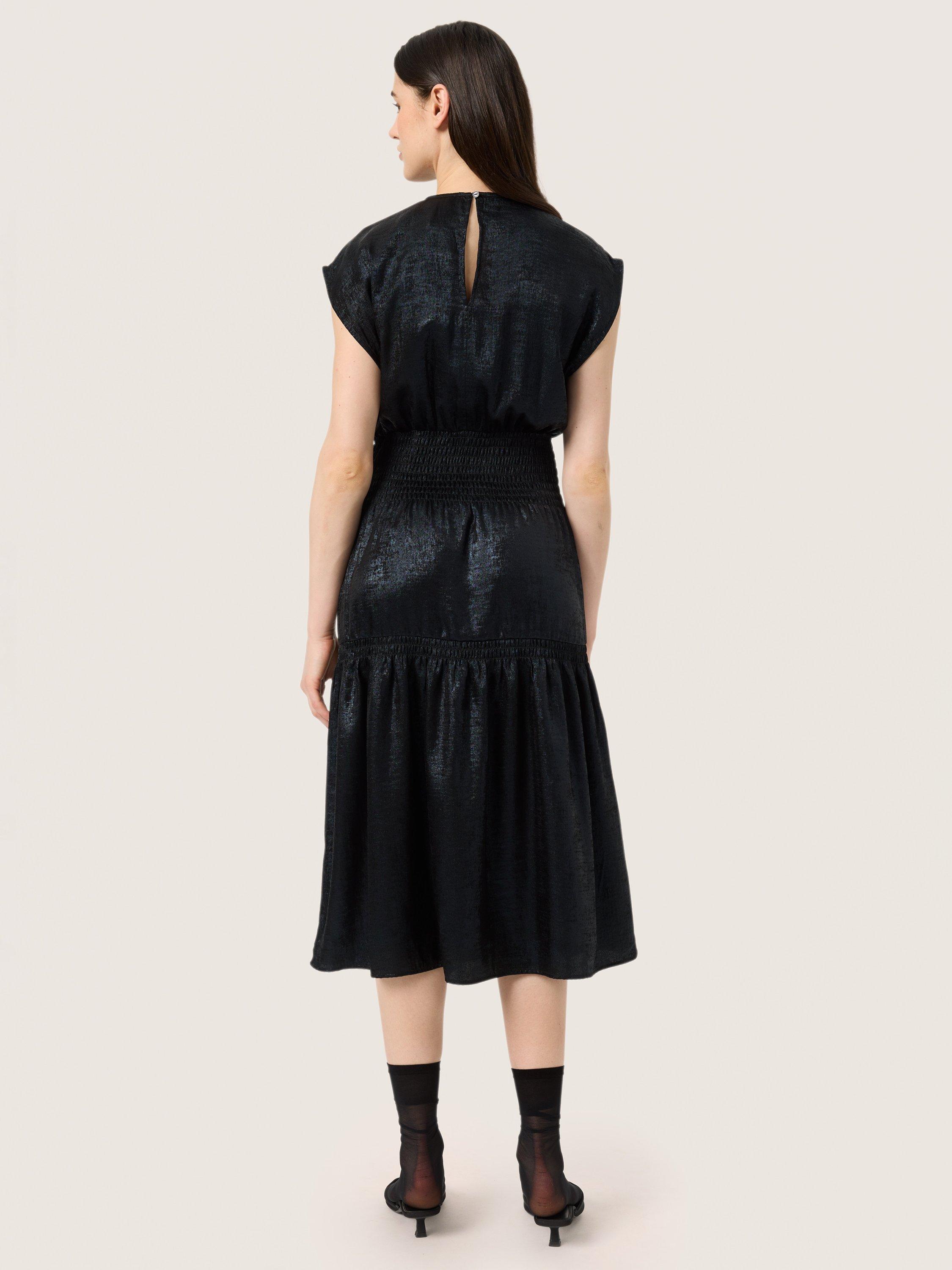 Product image 2 of 5, which shows Soaked In Luxury Elvie Tiered Dress, Black, XS