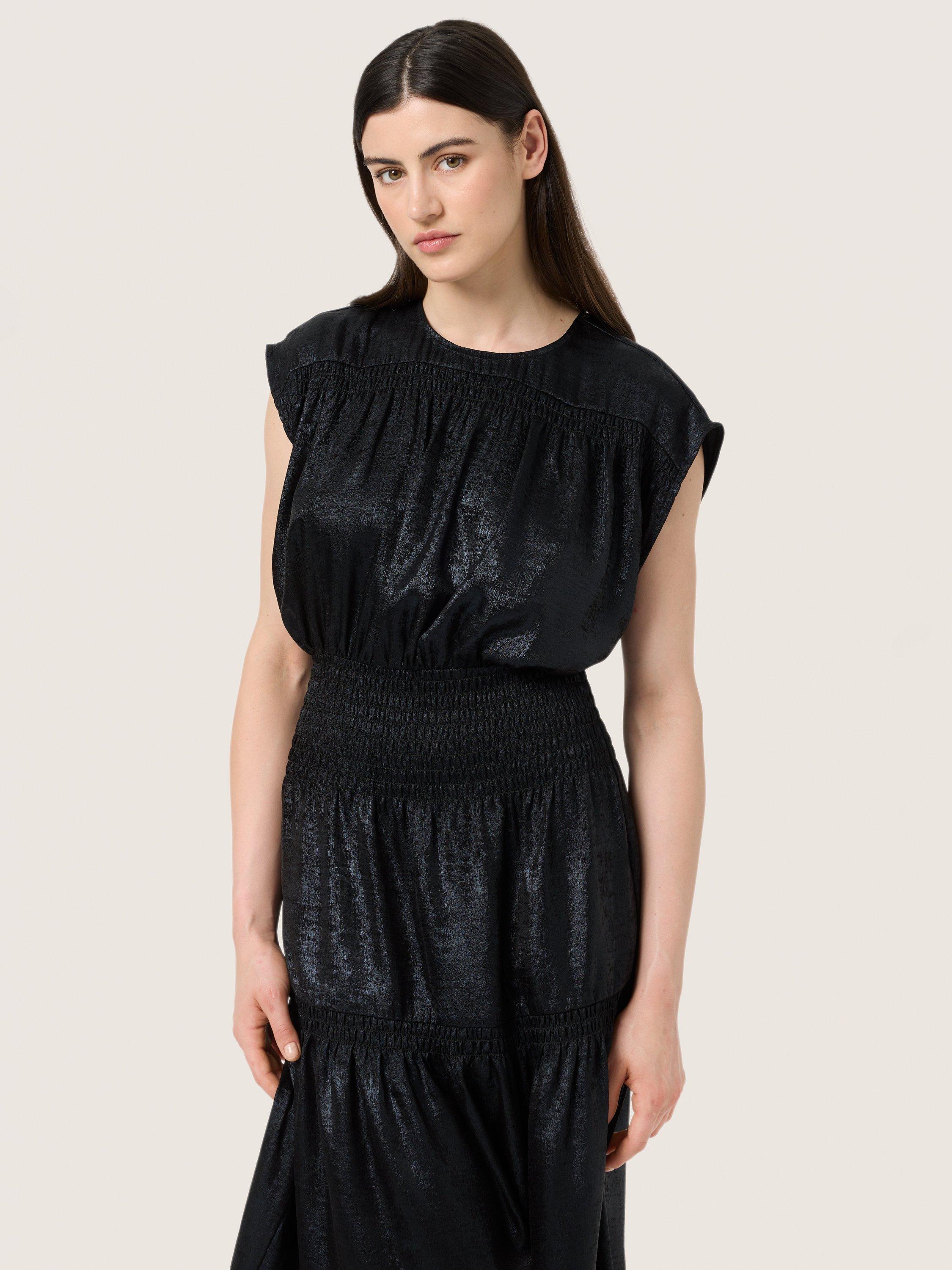 Product image 3 of 5, which shows Soaked In Luxury Elvie Tiered Dress, Black, XS